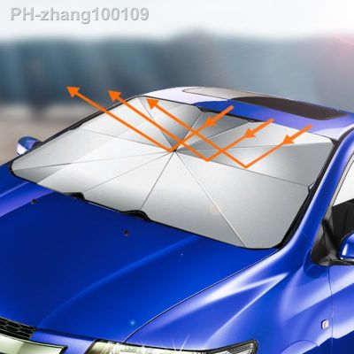 Front Car Seat Heat Insulation Car Accessories Sun Shade Parasol Foldable Summer Protection Car Sunshade Windshield Umbrella