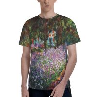 Claude Monet Mens Short Sleeve Performance Tee, Fishing T-Shirt