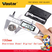 Vastar 150 มิลลิเมตรเวอร์เนียคาลิปเปอร์เครื่องมือวัดสแตนเลสคาลิปเปอร์ดิจิตอล 6 นิ้วเครื่องมือวัด + 1 กรณีพลาสติก