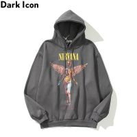 Dark Icon Nirvana Angel Print loose hoodie Sweatshirt Men Women pullover Hipster Mens Sweatshirts Couple Clothes