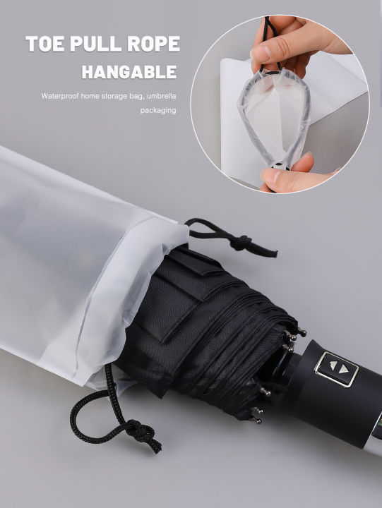 free-shipping-ถุงถุงเก็บร่มพลาสติกใสกันน้ำพร้อมเชือกผูกสำหรับเก็บของในบ้านกระเป๋าใส่ร่ม