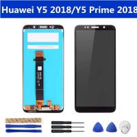 LCD ทดสอบแล้วสำหรับ หน้าจอสัมผัสHuawei Y5 2018/Huawei Y5 Prime 2018จอแสดงผล LCD แบบสัมผัสหน้าจอดิจิไทเซอร์ประกอบเต็มตัวเครื่องส่วนที่เอาออกได้5.45นิ้ว