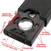 NEWMANA 30x 45x 60x LED UV แว่นขยาย Jewelers Loupe Loop แว่นขยาย