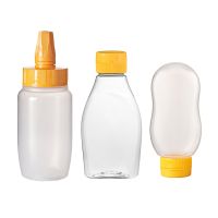 Plastic Honey Squeeze Bottle Salad Dressing/Oil Dispensers Flip Cap Refillable Condiment Containers Leakproof Squeezable Bottles