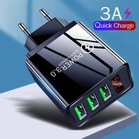 【Taotao Electronics】 USB Charger Quick Charge 3.0จอแสดงผลดิจิตอล5V 3A Fast Charging Wall Phone สำหรับ iPhone 1312 Pro Xiaomi Samsung Huawei