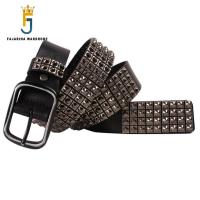 FAJARINA Unique Mens Womens Quality 3.8cm Uni Retro New Design Tip Nail Punk Rock Hip Hop Belts for Men Women FBFAJA0272