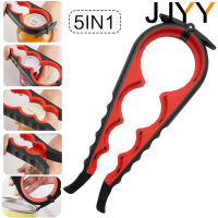 JJYY 5 In1 ที่เปิดขวด Easy Grip ที่เปิดขวด Twist Off ฝาปิด Quick เปิดทำอาหารทุกวันสำหรับฝาขวด, สามารถฝาปิด-hsdgsda