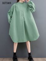 XITAO Dress Full Sleeve Loose Fashion Casual Dress