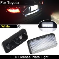 2ชิ้นสำหรับ Toyota Prius Alphard Vellfire Rav4 Avalon Corolla ความสว่างสูงโคมไฟแผ่นตัวเลขป้ายทะเบียน Led สีขาว