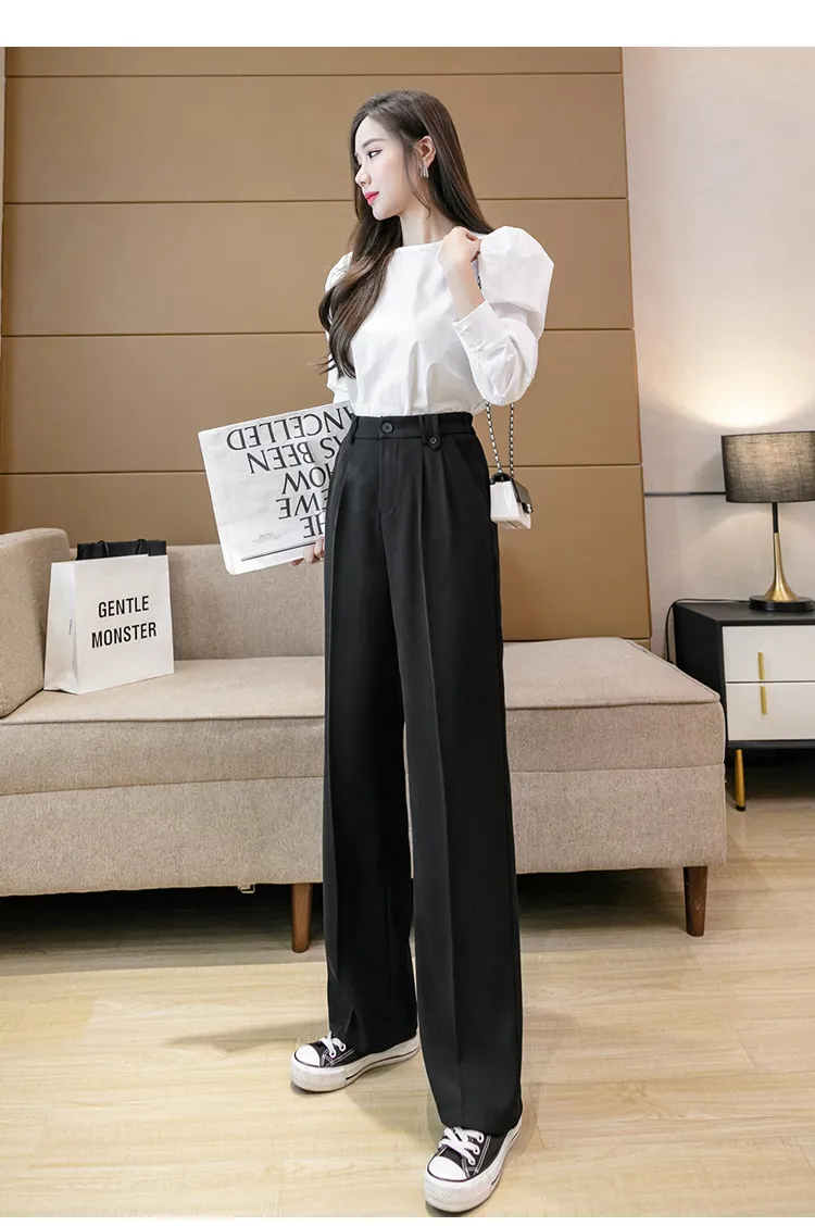 black suit with palazzo pants