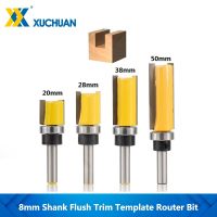 1pc 8mm Shank 3/4 เส้นผ่านศูนย์กลาง Flush Trim Template Router Bit Carbide CNC End Mill งานไม้ตรง Trimming Milling Cutter