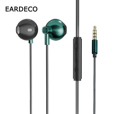 EARDECO 3.5MM Wired Headphones with High Quality Cable Earphone Wire Genuine Wired Headphones Ear Phones for Xiaomi Cell Phones Power Points  Switches