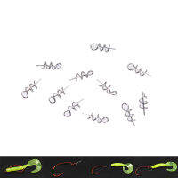 KLKLJYFI 100X Soft Lure baits Hook PIN SPRING FIXED LOCK Fishing screw เข็มหนอน