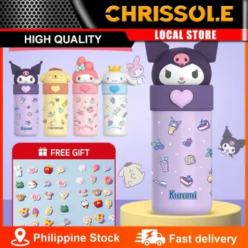 Kawaii Sanrio Thermos Cup Stainless Steel Water Bottle Sport Kuromi Vacuum  Flask Cinnamoroll Cup Thermal My Melody Children Gift