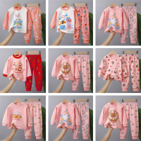 Xiaozhima Toddler Baby Kids Girls Pyjamas Sets Cute Pink Rabbit Fawn Print 100% Cotton T-shirt and Pants Trousers 2pcs Outfits Clothes Home Underwear Sleepwear Pajamas Clothes