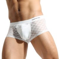 【YF】♤✤┋  Mesh Mens Boxers Transparent Male Panties Shorts Breathable Underpants for Man
