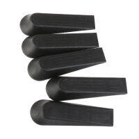5 ชิ้นพลาสติกสีดำประตูหน้าต่าง Stoppers Wedges Home Office-Siogue