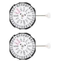 2X Watch Movement, Three Hands Movement Quartz Watch Movement, SL28 for Watch Repair Accessory Men(Dual Calendar)