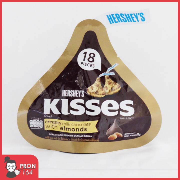 hersheys-kisses-chocolate-ช็อกโกแลตนมสอดไส้อัลมอนด์-82-กรัม