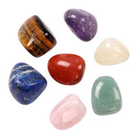 Lengyou 7Pcs Tumbled Stone Meditation Polish Delicate Healing ตกแต่งช่วยคิด Faux คริสตัลหินตกแต่งบ้าน7Pcs ปฏิบัติ Energy