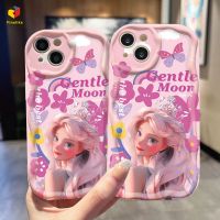 เคส TPU A16แบบ3มิติสำหรับ OPPO A15 A15S A16S A16K A16E A17 A31 A1K ผีเสื้อการ์ตูนน่ารักเจ้าหญิง