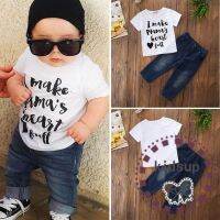 KPD-2Pcs Toddler Baby Kids Boys Tops T-shirt Jeans Denim