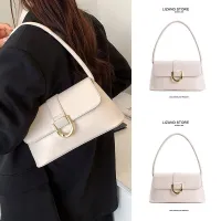 Summer summer high-level sense niche small bag women 2023 new work commuting Korean version simple white underarm bag 【BYUE】