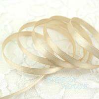 【cw】 (25 yards/roll) 1/4 quot; (6mm) ChampagneFace SatinWebbing Decoration GiftRibbons 【hot】