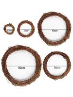 Wreath diy material rattan ring rattan Christmas garland decoration dried flowers wind chimes pine cones kindergarten natural material door