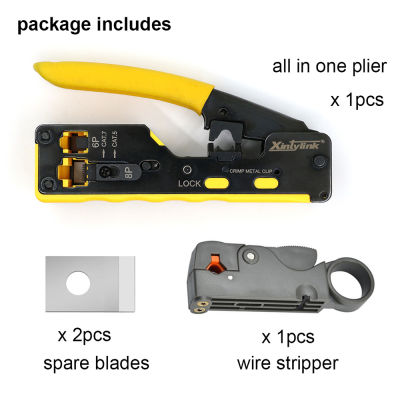 xintylink all in one rj45 pliers crimper cat5 cat6 cat7 CAT8 network tools rj 45 ethernet cable Stripper clamp tongs rg45 lan