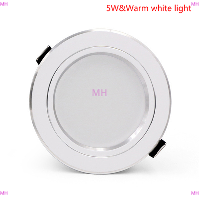 💖【Lowest price】MH ไฟ LED เพดาน5W 12W 18W downlight Silver White Body AC 220V -240V