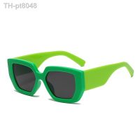 ◕  Vintage Square Sunglasses Women Men Wide Leg Big Frame Sun Glasses Black Green Shades UV400 Oculos Gafas De Sol Luxury Brand