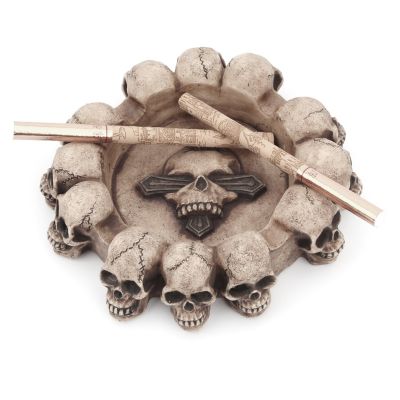 Creative Skull Ashtray Tray Container Resin Accessories Bathroom Toilet Ho Office Decoration