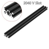 2040 V-Slot Extrusion  European Standard Anodized Aluminum Profile Frame 500mm Length Linear Rail for CNC 3D Printer Black Hand Tool Parts Accessories