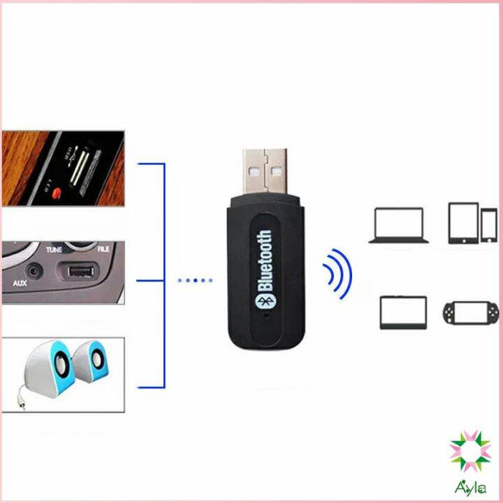 ayla-อุปกรณ์รับสัญญาณบลูทูธ-บลูทูธติดรถยนต์ผ่านช่อง-bluetooth-receiver