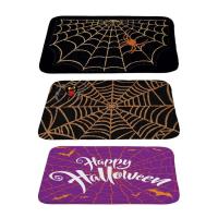 Halloween Doormat Decorative Spider Web Floor Door Rug Reusable Decorative Holiday Floor Door Rug for Stairs Kitchen Porch Living Room helpful