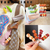 อาหารจำลอง Hairpin ตลกบุคลิกภาพ Creative Edamame Skewers กิ๊ฟติดผม