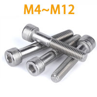 1-10Pcs M4-M12 DIN912 Hex Socket Head Cap Screws Partially Threaded 304 Stainless Steel Half Thread Hexagon Screw