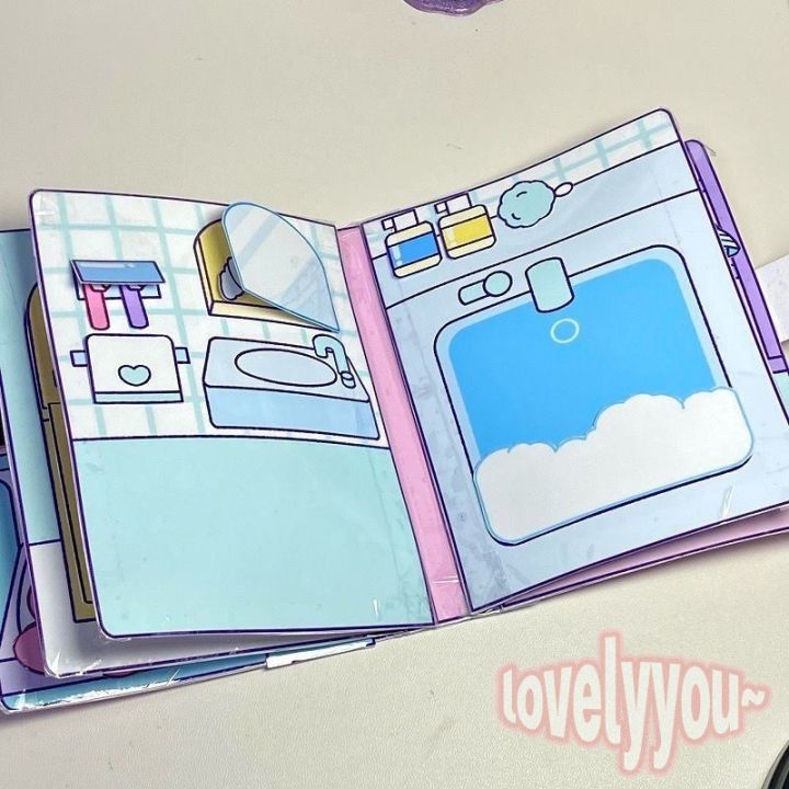 ewyn-diy-sanrio-ของเล่นแฮนด์เมด-หนังสือของเล่นซานริโอ้-แฮนด์เมด-กึ่งสําเร็จรูป-แต่งตัวเกม