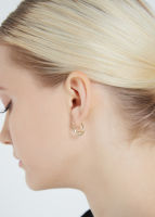 ต่างหูทองคำแท้ 10K รูปวงรี Oval Hoop Earrings in 10k Yellow Gold