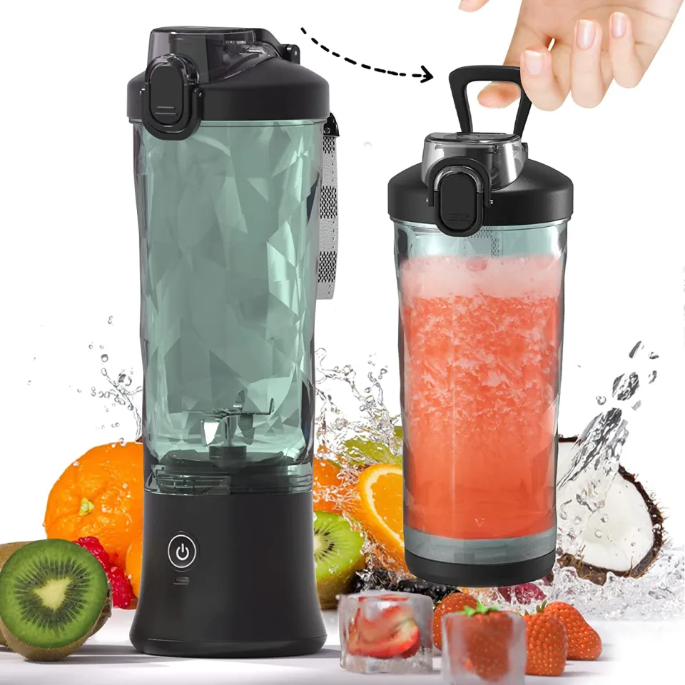 Portable Blender 600ml Electric Juicer Fruit Mixers 4000mah Usb Rechargeable  Smoothie Mini Blender Personal Juicer Colorful Cup Personal Size Blender  Mini Frui…