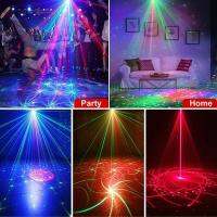 DRTOOR Stage DJ Party Projector ดิสโก้ควบคุมด้วยเสียงสีแดงสีเขียวสีฟ้า Strobe Light สำหรับ Club Family Holiday Christmas Light