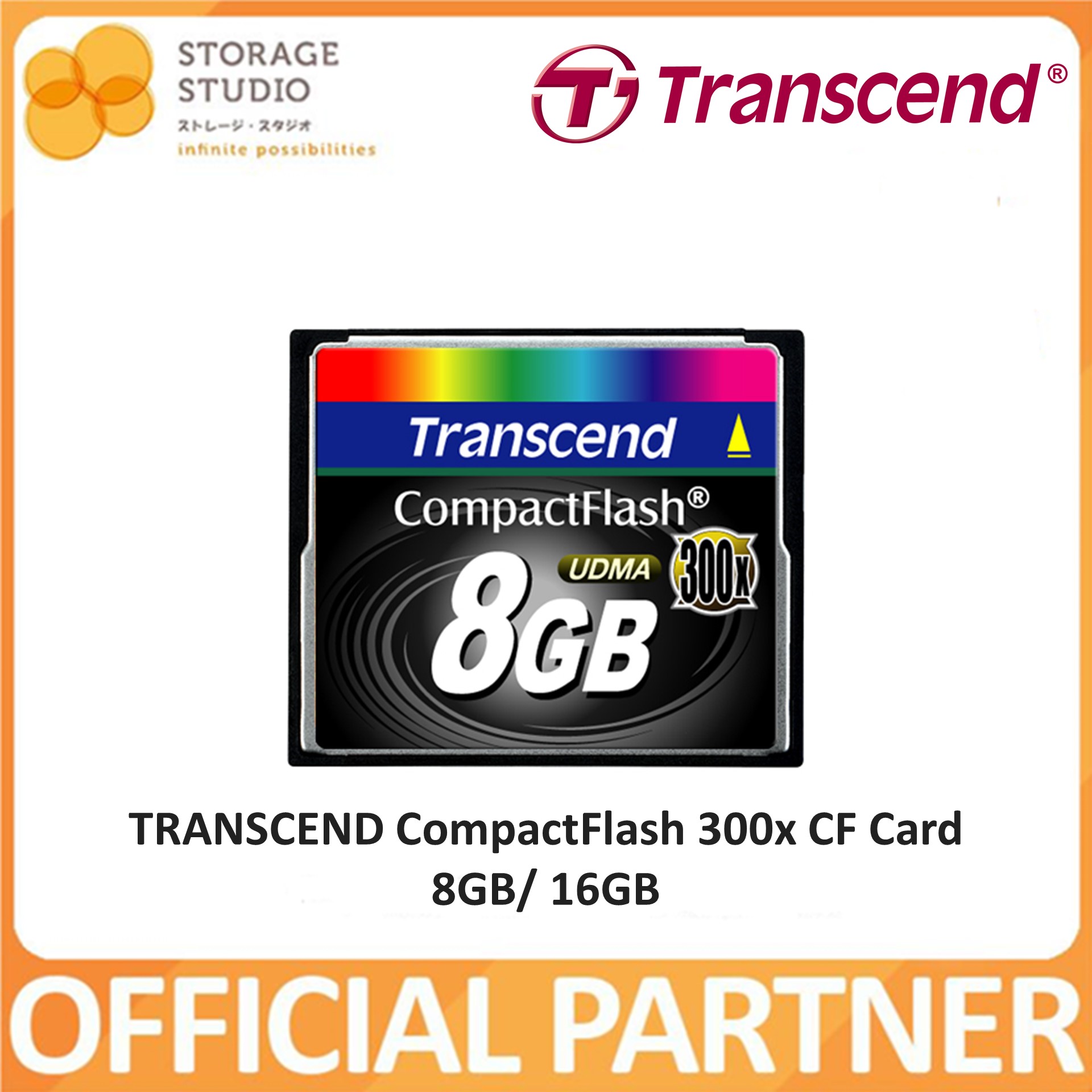 Transcend 16 GB 300x CompactFlash Memory Card TS16GCF300 