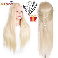 Alileader New Head Dolls For Hairdressers 65Cm Hair Synthetic Mannequin Head Hairstyles Hairdressing Practice Training Doll Head