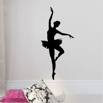 Ballet Dancer Wall Sticker Ballerina Vinyl Art Murals Wall Decals Ballet Silhouette Girls Dance Decal Bedroom Decoration