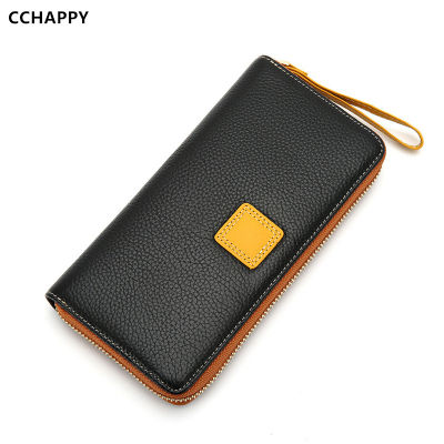 TOP☆CCHAPPY Women‘s Wallet Genuine Leather Large Capacity Long Purse Phone Holder New