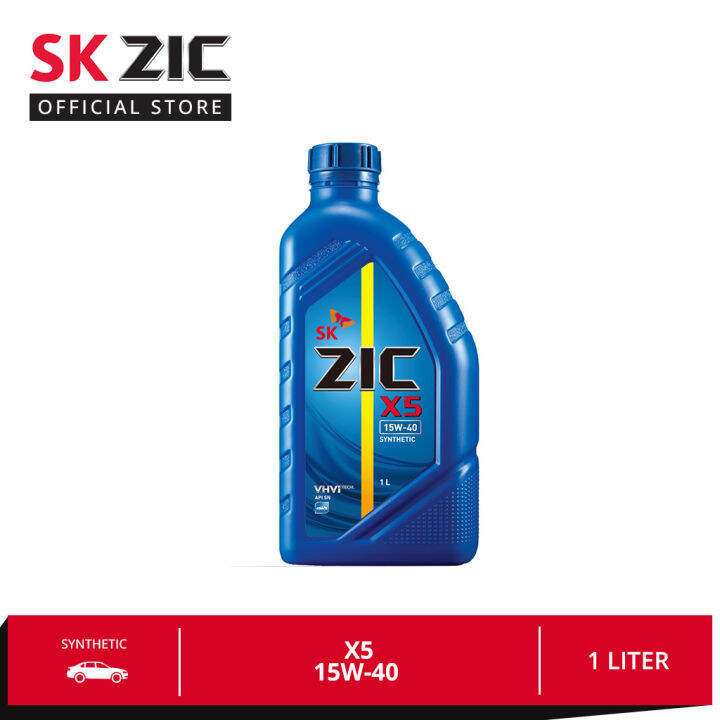 SK ZIC X5 15W40 1 Liter Synthetic Engine Oil for Gasoline / CNG