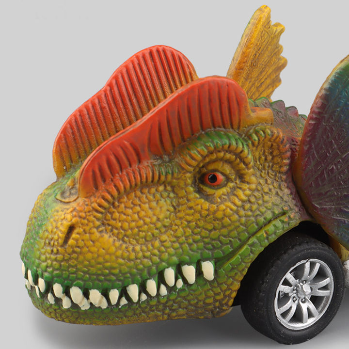 รถไดโนเสาร์ของเล่นไดโนเสาร์ทนทานต่อการชนรถรถของเล่นไดโนเสาร์-t-rex-แบบโต้ตอบของขวัญที่สนุกและปราศจากแบตเตอรี่สำหรับเด็กๆเหมาะสำหรับงานปาร์ตี้และตะกร้า