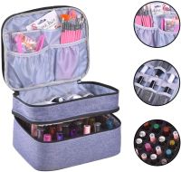 30 Grids Storage Bag Cosmetic Essential Oil Perfume Handbag Double-Layer Portable Lipstick Organizer Box Holder