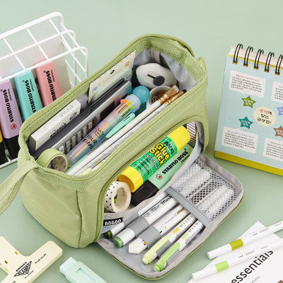 Pencil Case With Multiple Compartments Pencil Bag For Kids Double Layer Pencil Case Multifunctional Pencil Case Canvas Pencil Case